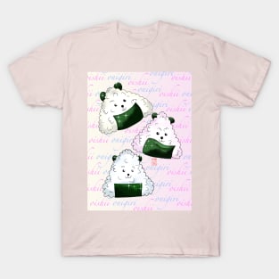 kawaii dog oishii onigiri rice balls T-Shirt